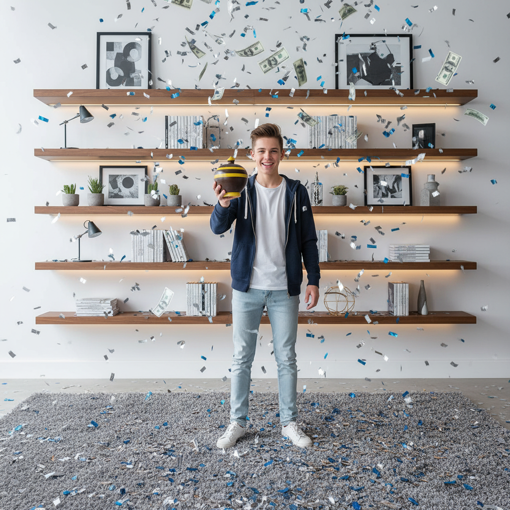 Caterina Money Pot, Italian Piggy Bank, Piggy Bank with no hole