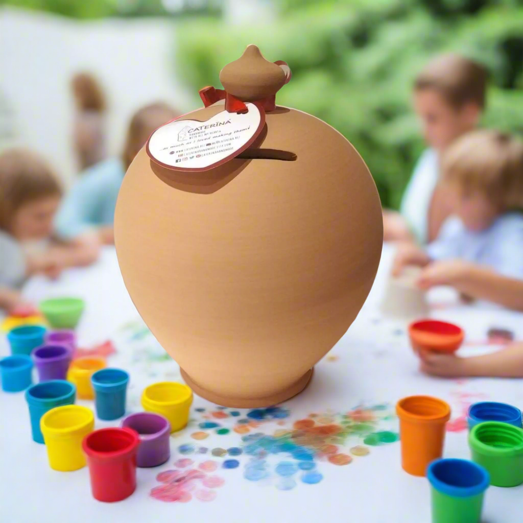 Terracotta Piggy Bank, Coin Bank Adult, Smash Money Box.
