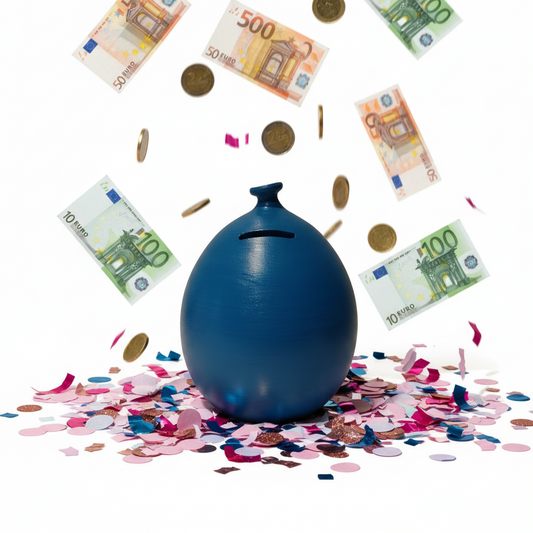 Blue Balloon Money Pot
