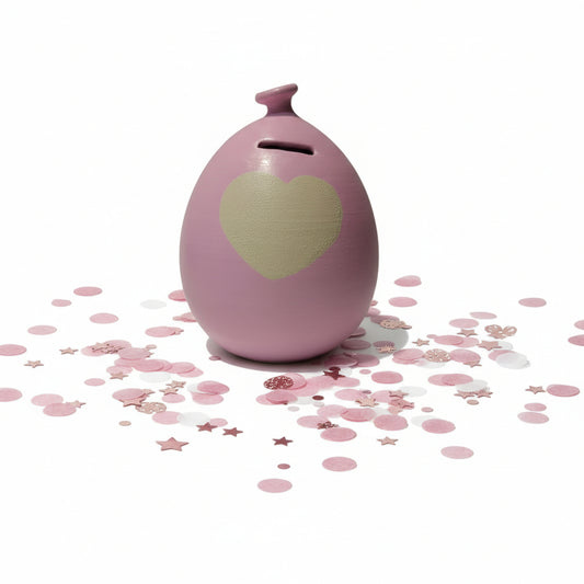 Ballet Pink Balloon Money Pot, Piggy banks for girls