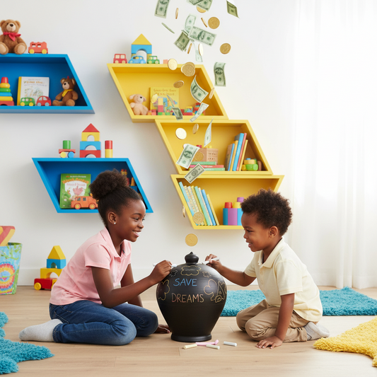 Piggy Banks for kids, Chalkboard bank, write on it, chalkboard paint.