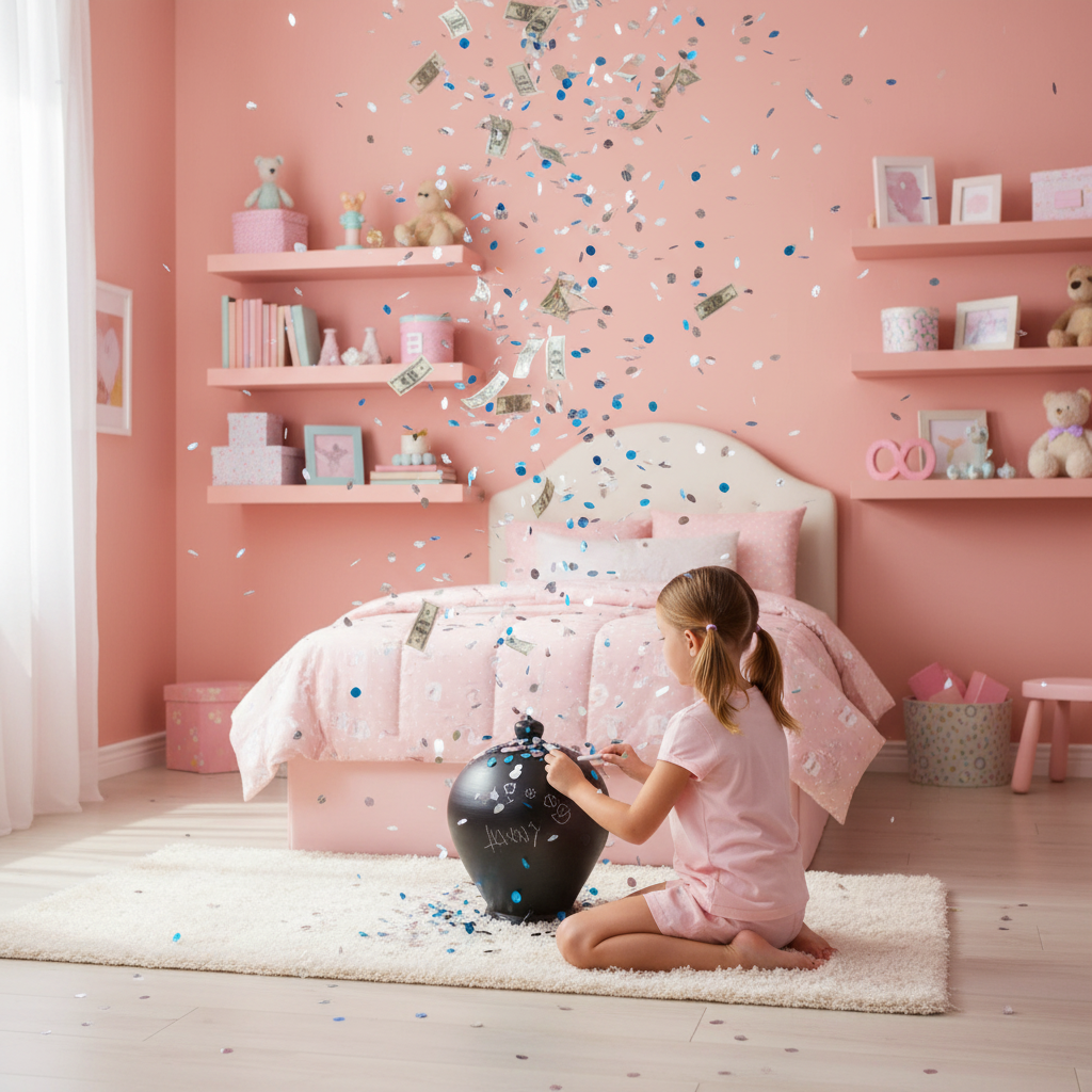 Chalkboard Piggy bank for boys and girls, 16" in height