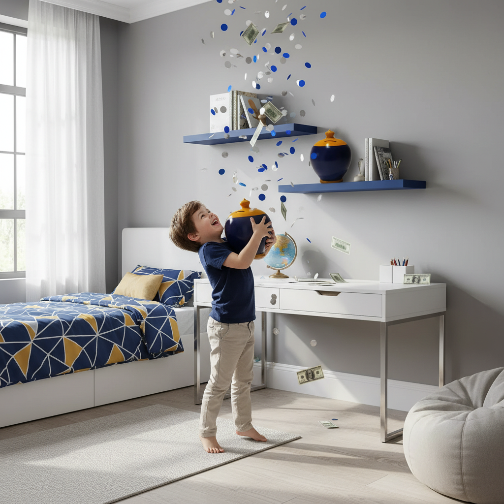 Pottery Piggy Bank, Piggy Banks for Kids, Piggy Bank for Boys