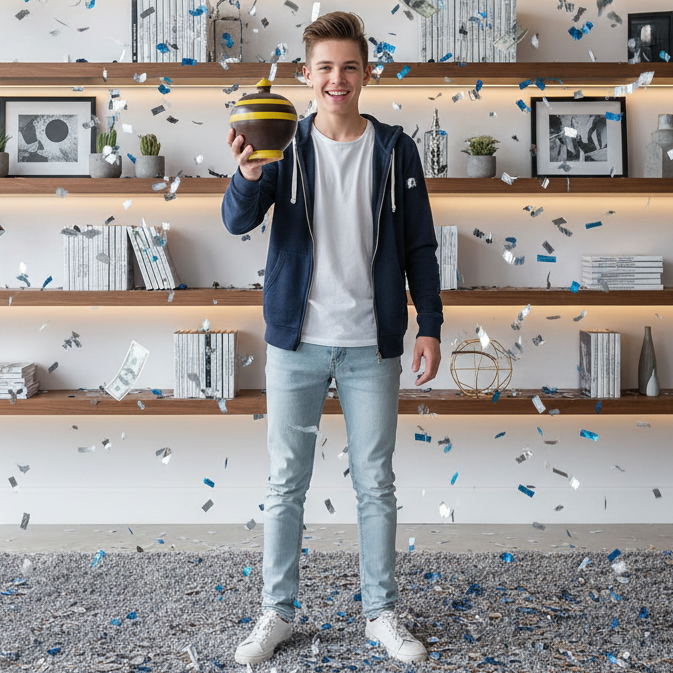 Caterina Money Pot, Italian Piggy Bank, Piggy Bank with no hole