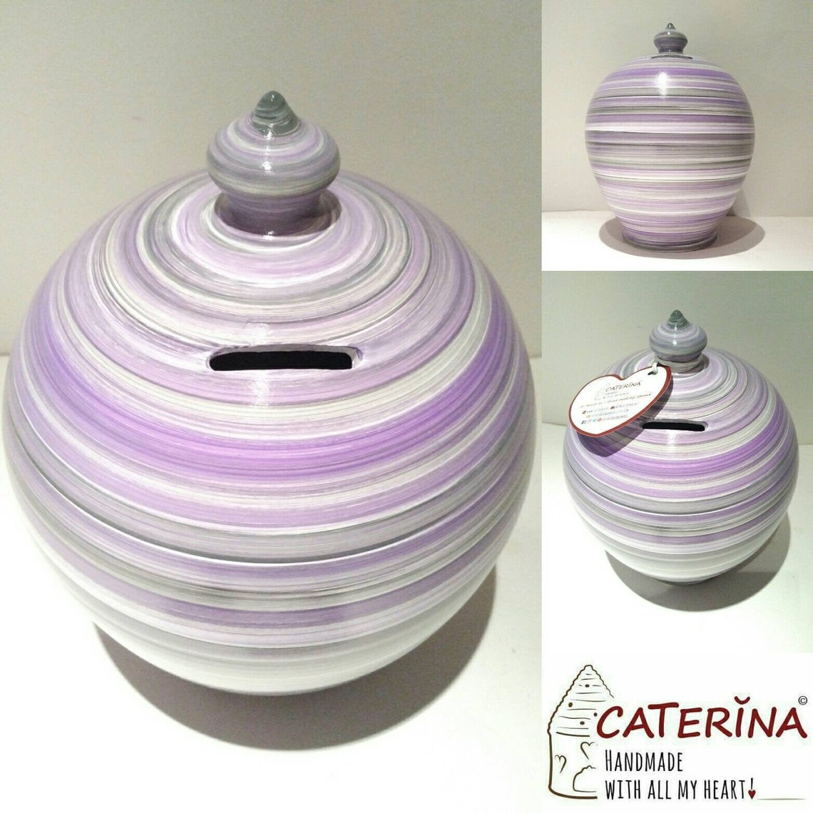 Piggy Bank, Italian pottery, Coin Bank adult, Piggy bank adult, money box, money pot, adult piggy bank, money bank, pottery anniversary gift