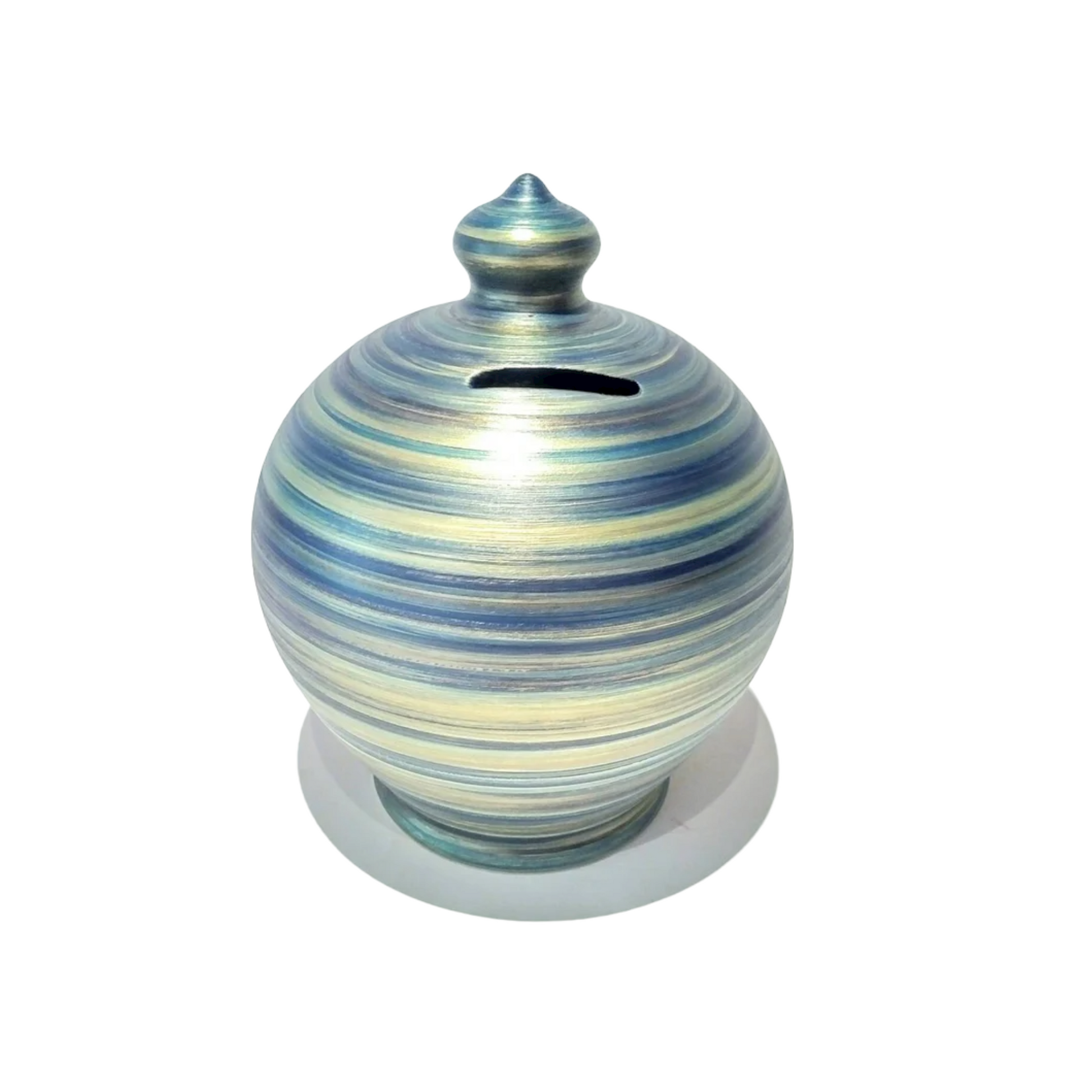 Colors: Navy Blue, Gold and a little bronze. 💰Size: 15 cm = 5.90 inches in height. Circumference: 40 cm = 15.74 inches. With hole and stopper plug, or without hole.