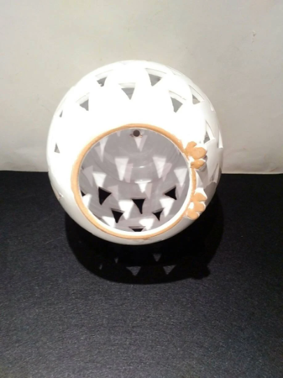 Owl Lamp | White ceramic lamp | hang from ceiling | Owl | White Owl | italian handmade lamp, owl hanging lamp, table lamp, night light