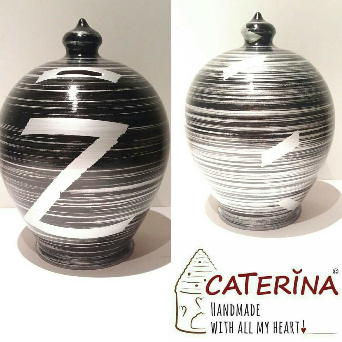 Piggy bank, large piggy bank, big coin bank, initial piggy bank, letter piggy bank