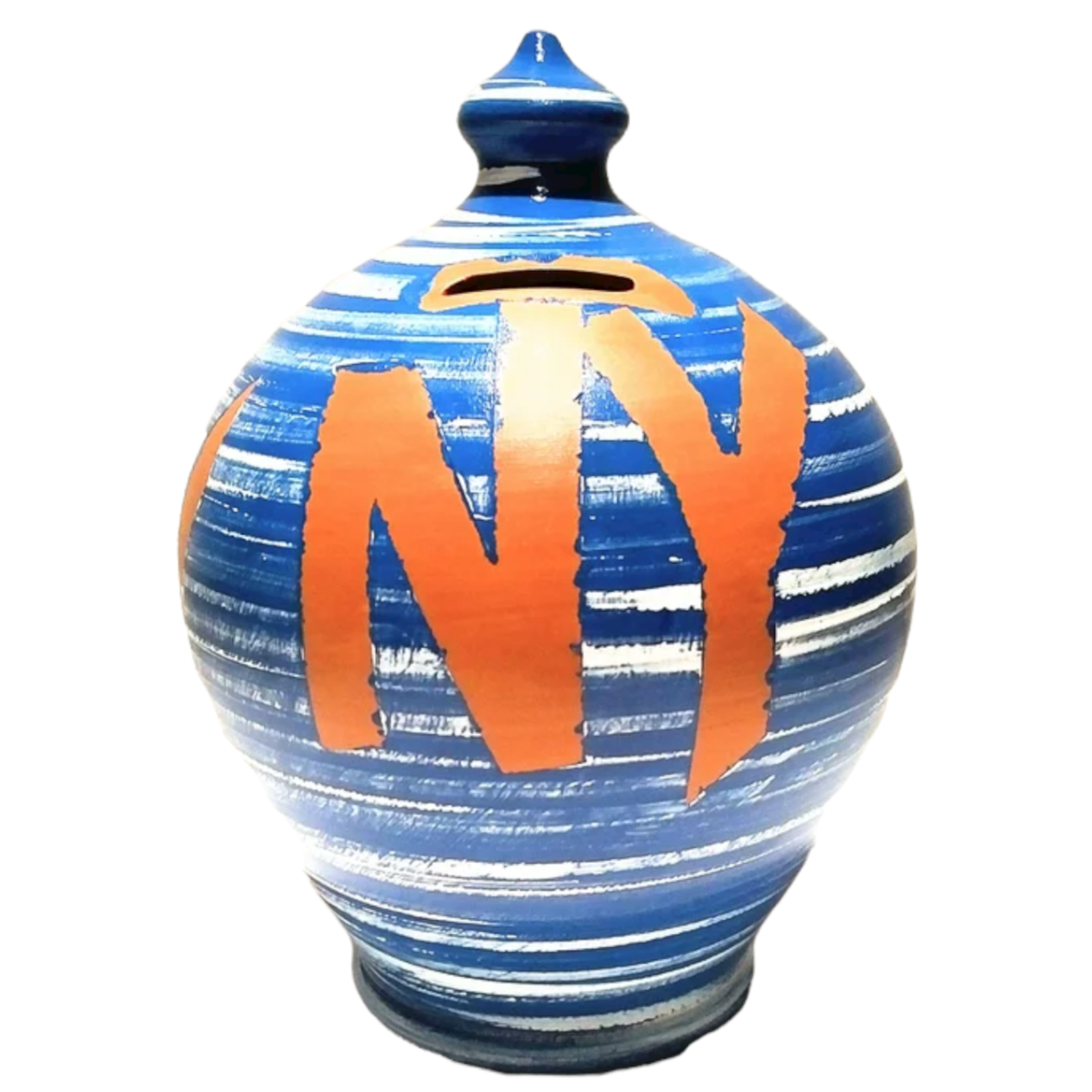 Travel Fund, Piggy bank, Adult Penny Bank, Money Bank Adult.  Size: 30 cm = 11,811 Inches. Made to order.  Colors: White, Cobalt Blue and terracotta.  With hole and stopper plug, or without hole.