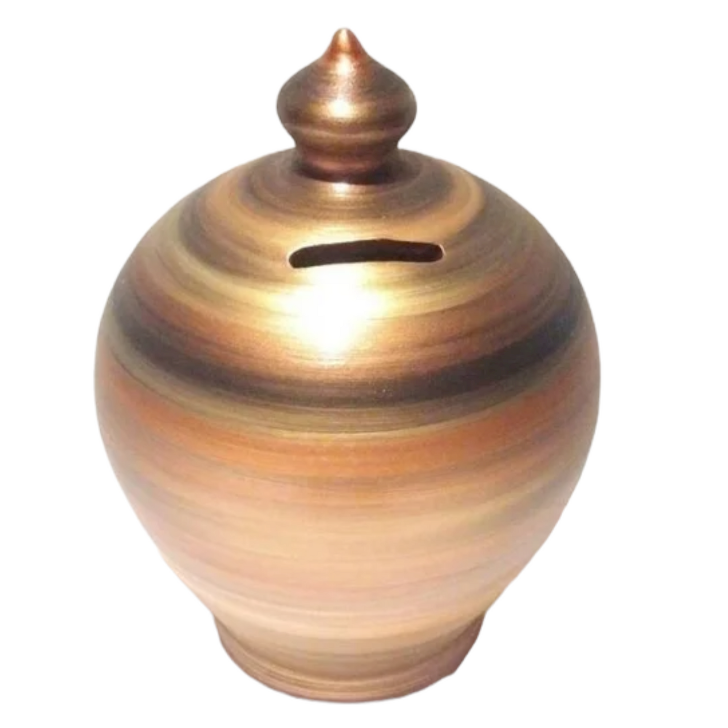 Curvy, gorgeous, precious and one of the most classy and thoughtful gifts for a man or a woman! Handmade and hand painted in my studio in Rome, Italy. 💰Size: 30 cm = 11.81 inches in height. Circumference: 72 cm = 28.3 inches  Colors: Copper, Gold and Black, as in picture.  With hole and stopper plug, or without hole.