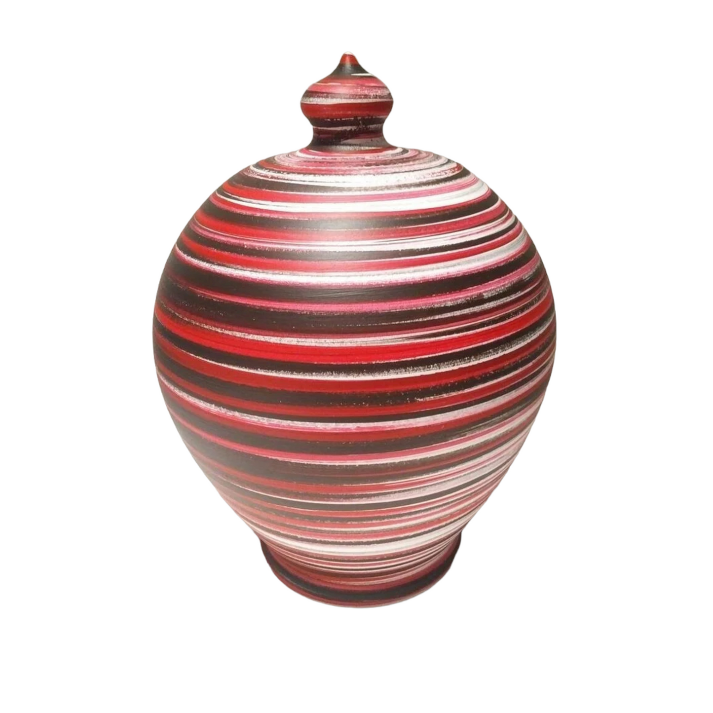 Curvy, gorgeous, precious and one of the most classy and thoughtful gifts for a man or a woman! Handmade and hand painted in my studio in Rome, Italy.  💰Size: 15 cm = 5.90 inches in height. Circumference: 40 cm = 15.74 inches.  Colors: Red, white, brown, as in picture.  With hole and stopper plug, or without hole.